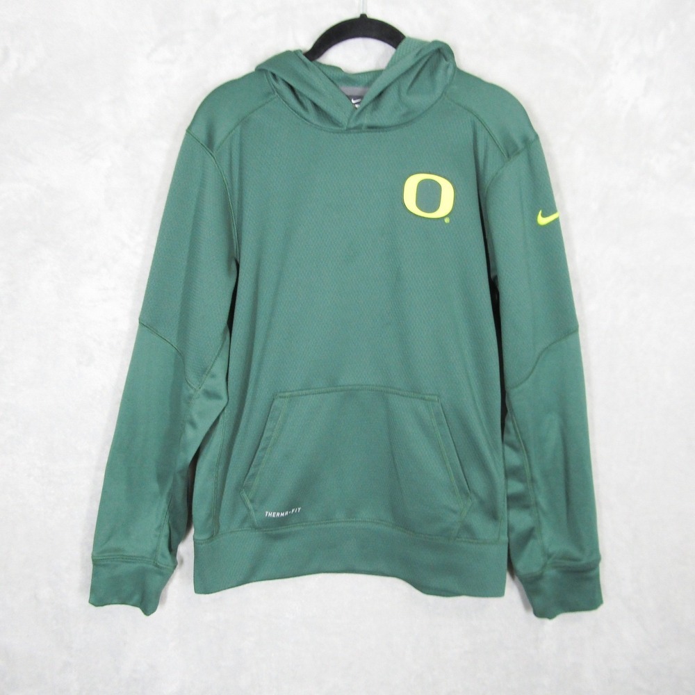 Nike Oregon Ducks Sweatshirt Therma-FIT Green Hoodie Youth XL NCAA College Logo - Picture 5 of 12